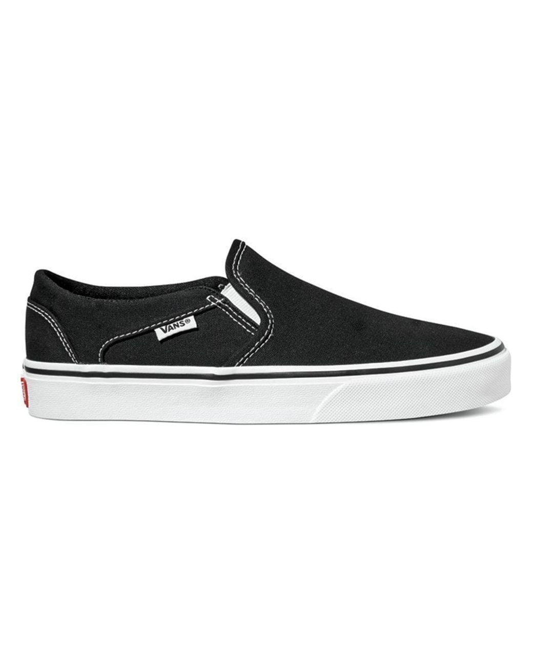 Vans Black Asher Slip On Canvas Trainers