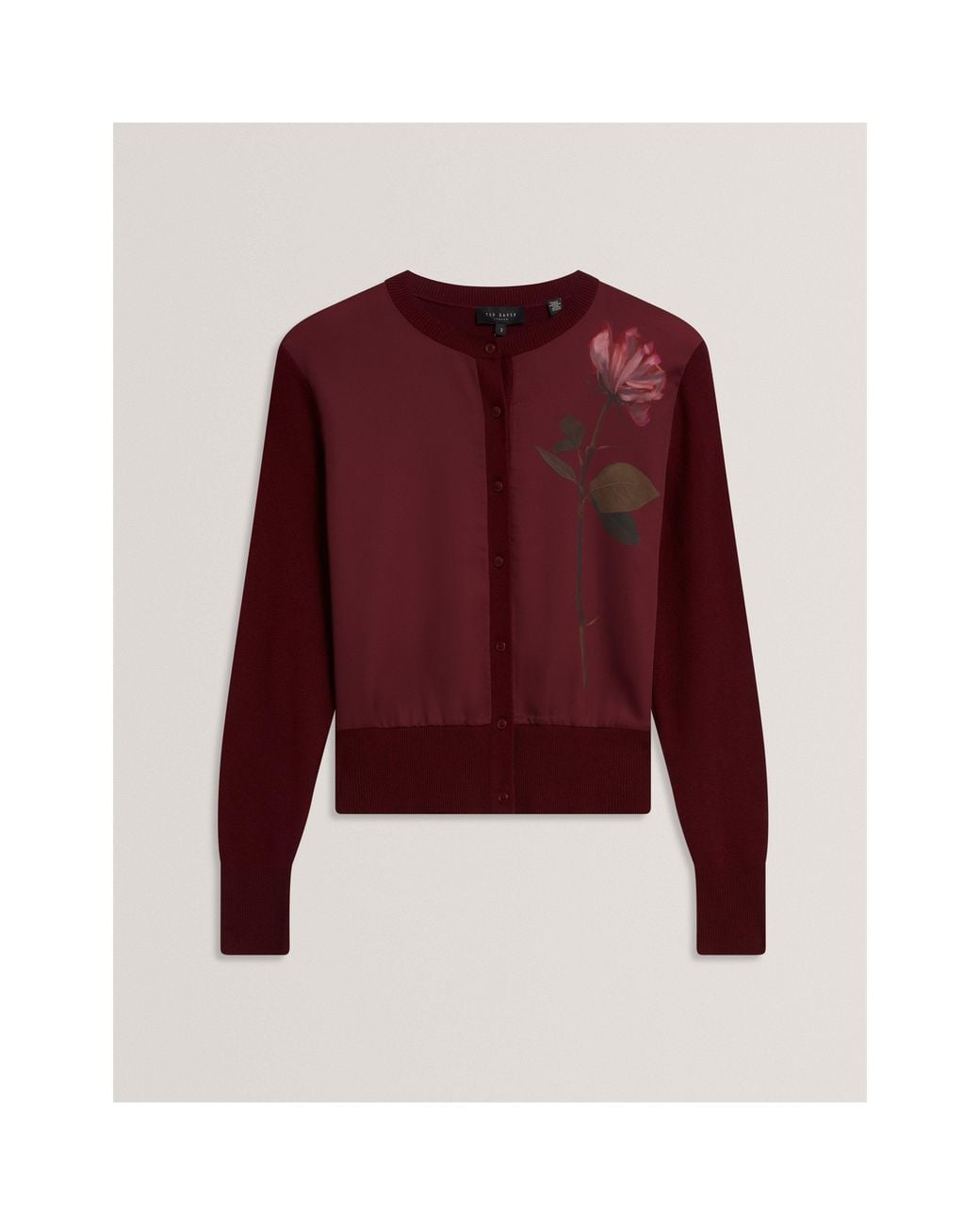 Ted Baker Red Ted Floral Cardigan Ld64
