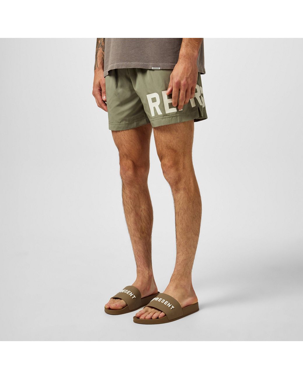 Represent Owners Club Luxury Aesthetics Sliders Sandals in Brown for ...