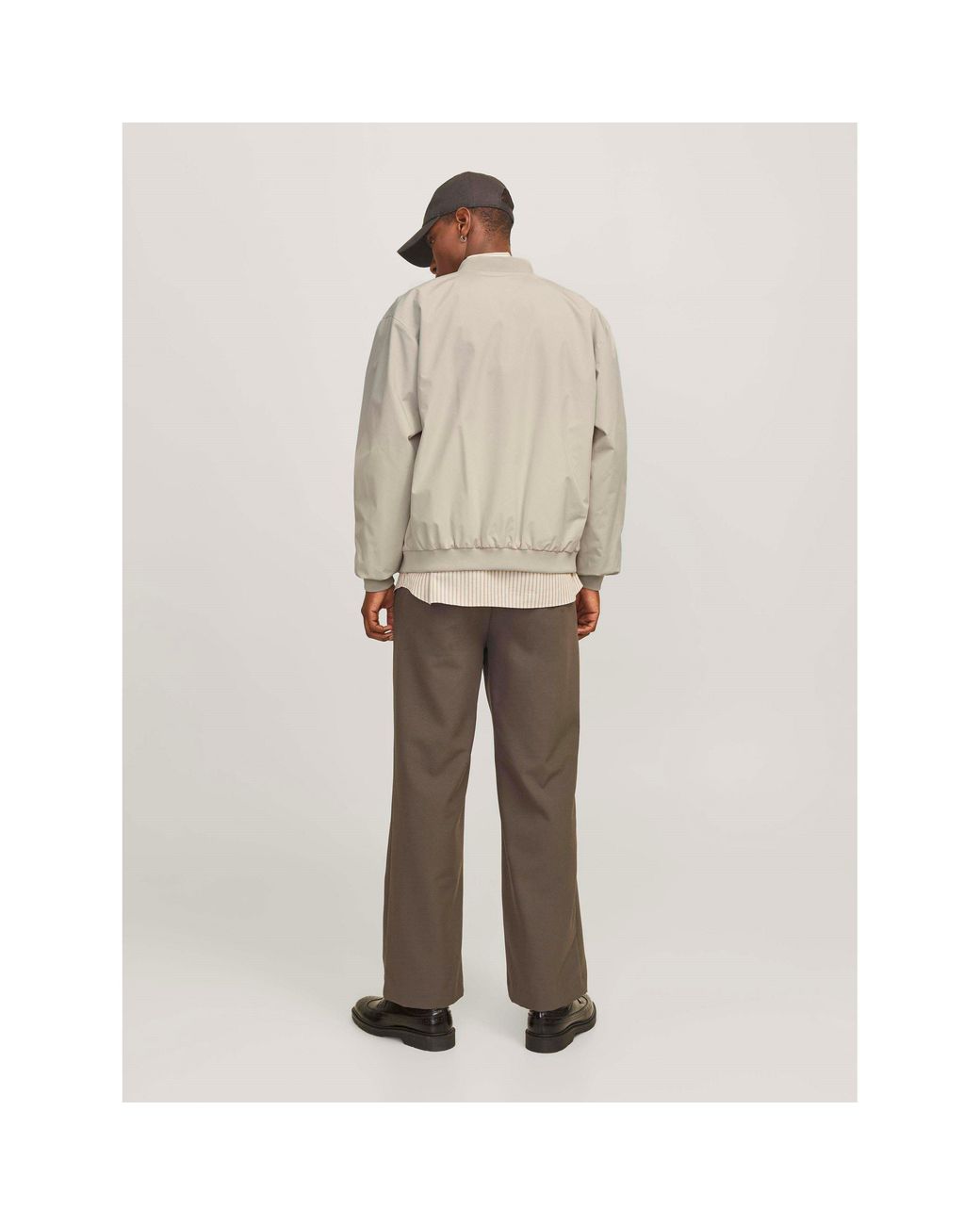 Jack & Jones White Charge Bomber Jacket for men