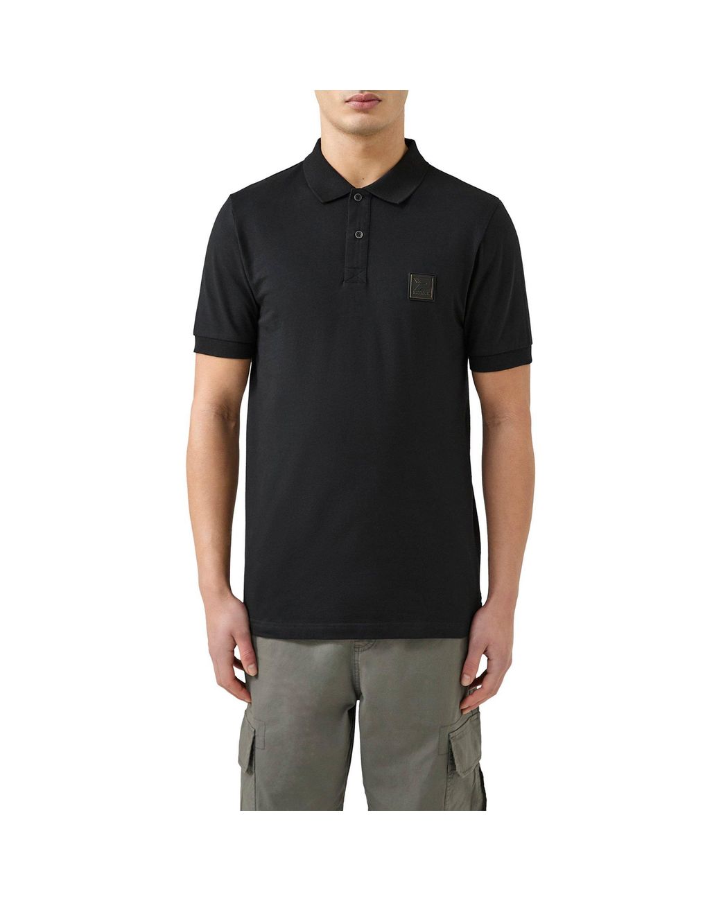 Patrick Black Short Sleeve Polo Shirt for men