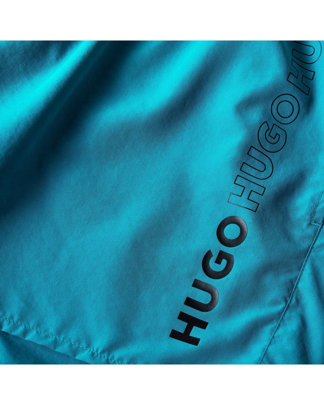 HUGO Blue Swim Shorts With Logo Detail (Tiki) for men