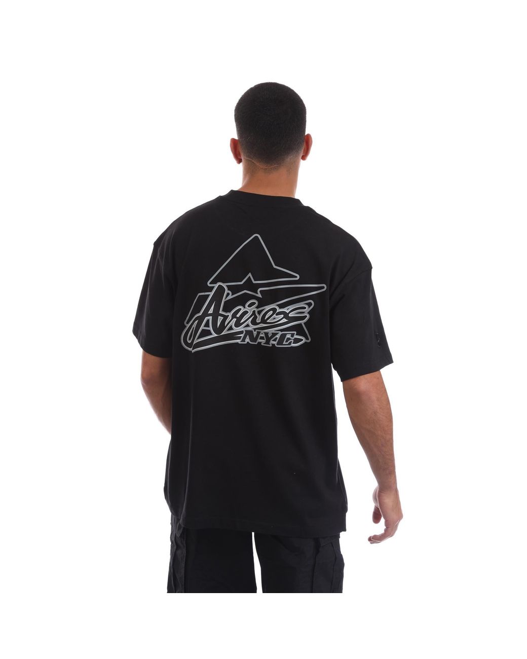 Avirex Black Rego Oversized Fit Oversized T-Shirt for men