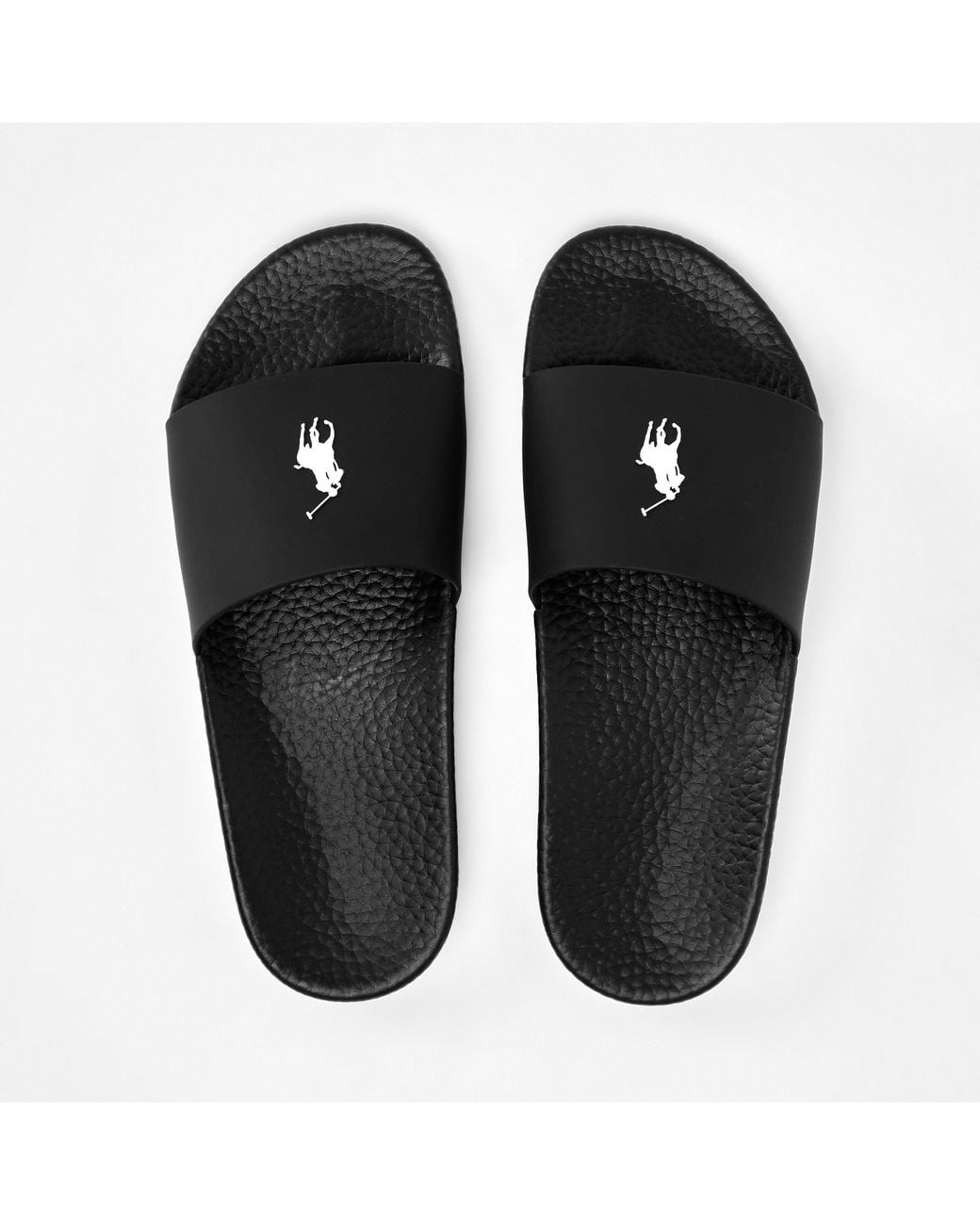 Polo Ralph Lauren Black Signature Pony Polo Slide