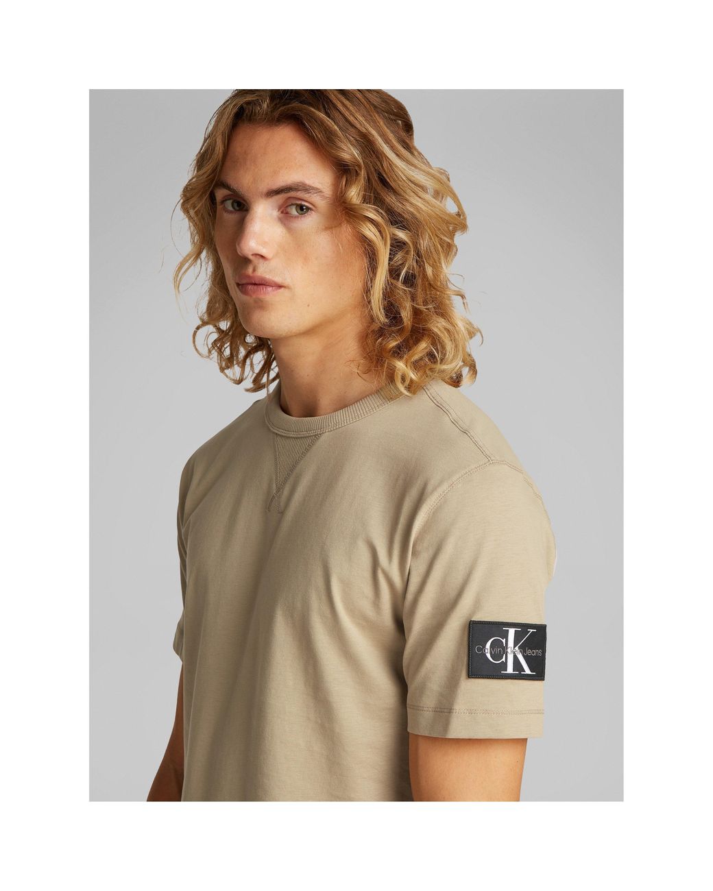 Calvin Klein Natural Monogram Badge T-Shirt for men