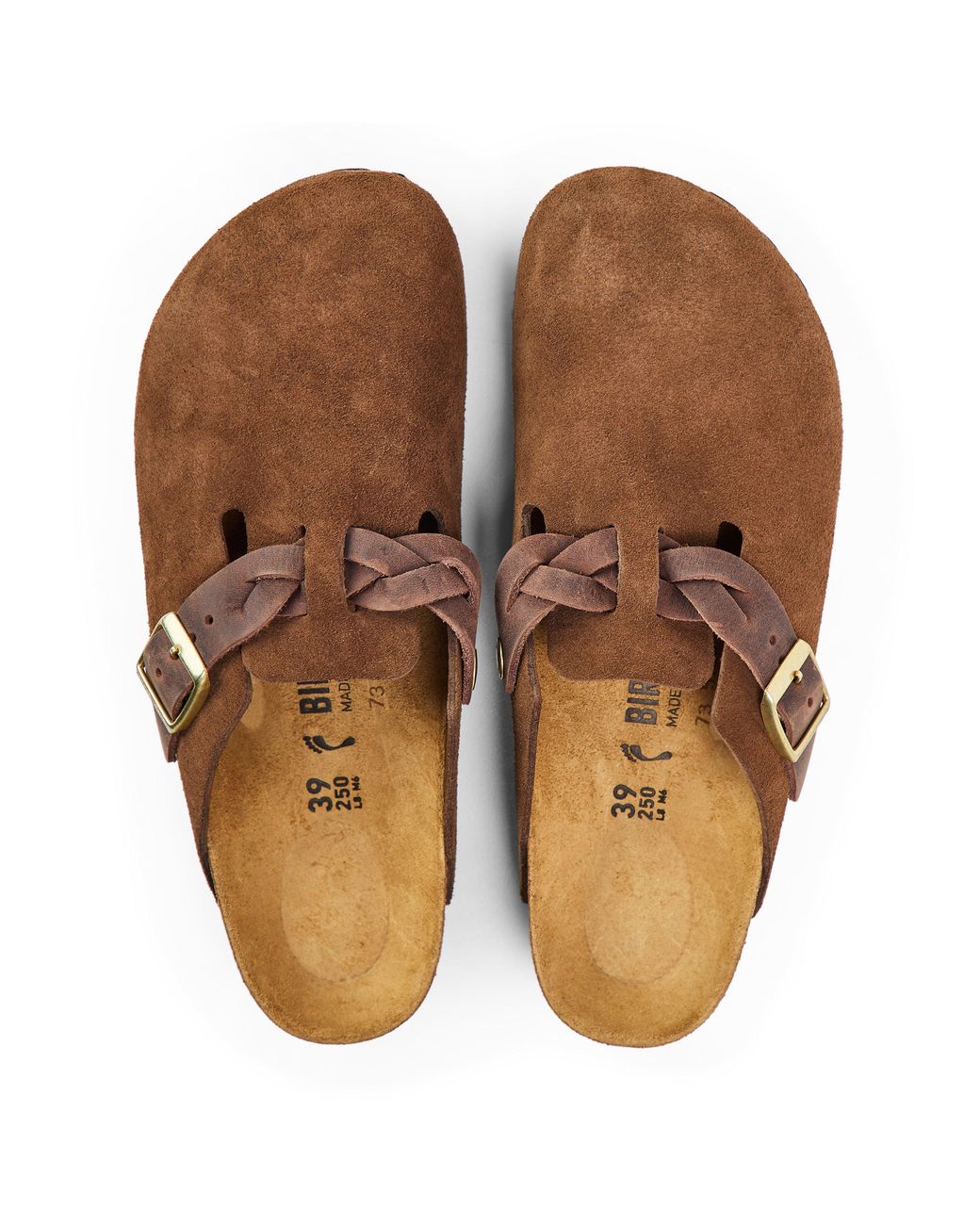 Birkenstock Brown Boston Suede Mules