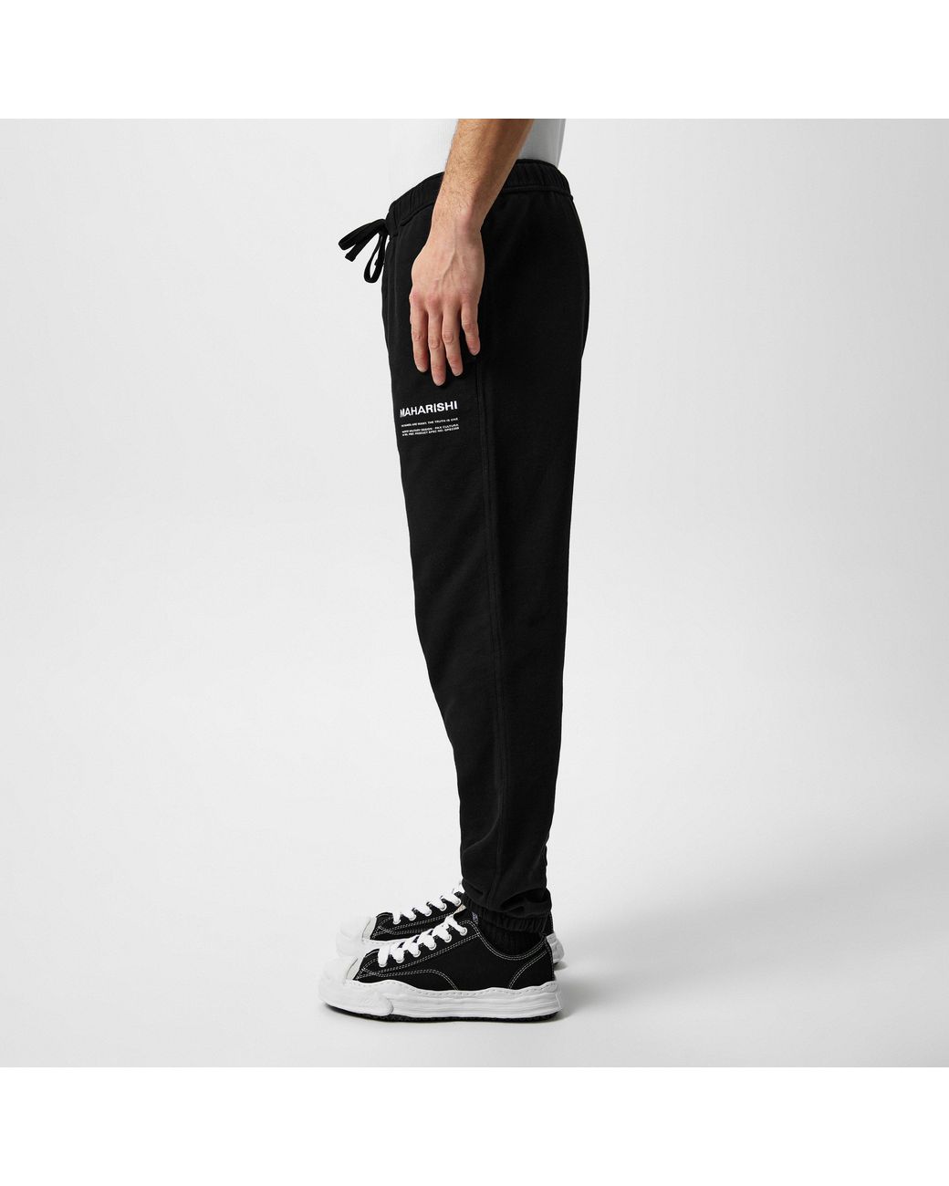 Maharishi Black Tapered Jogging Bottoms for men