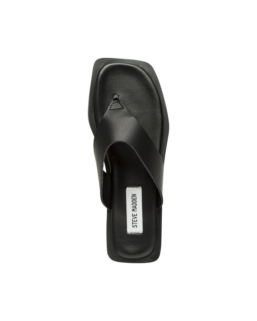 Steve Madden Black Splash Flip Flops
