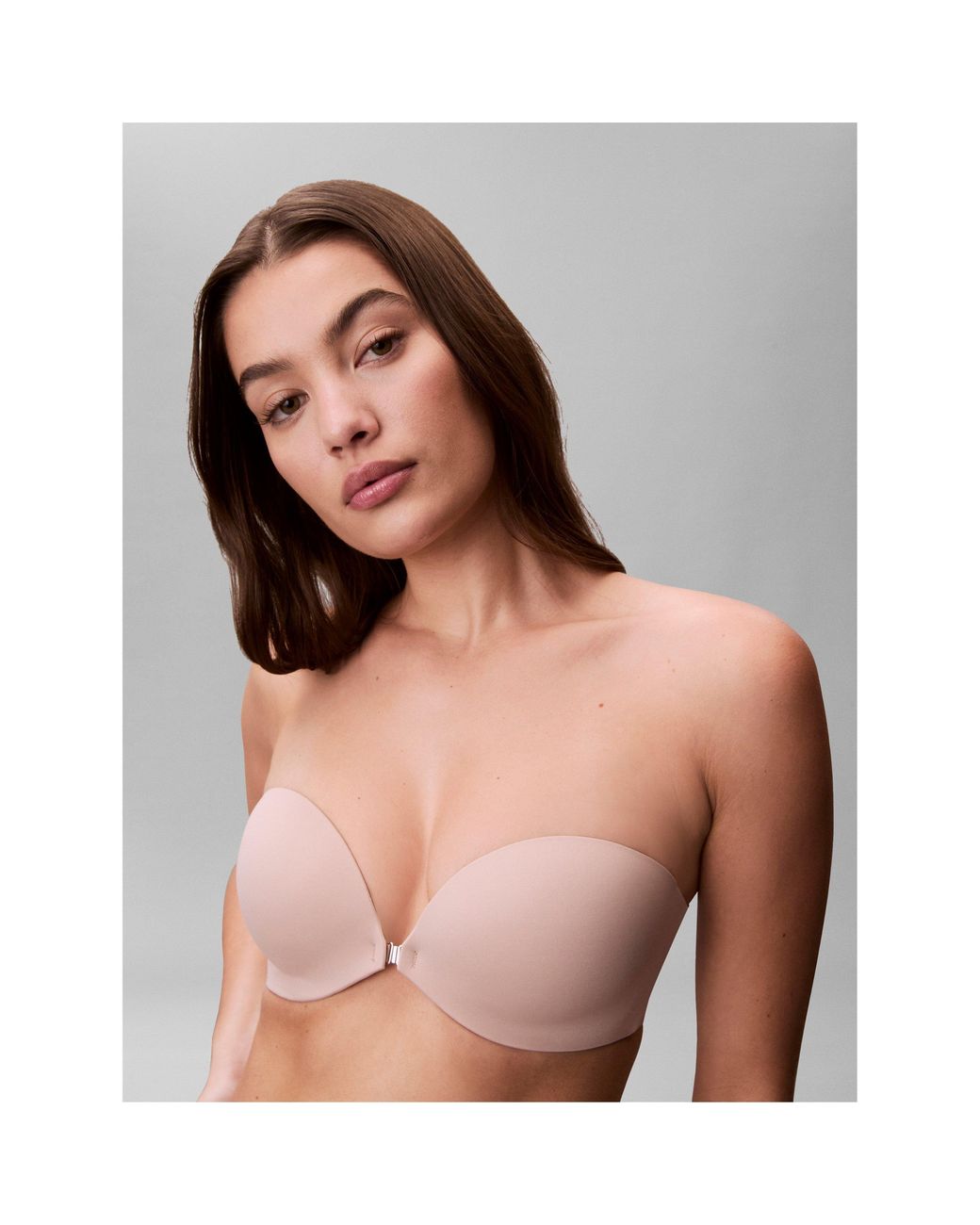 Calvin Klein Gray Non Wired Strapless Bra