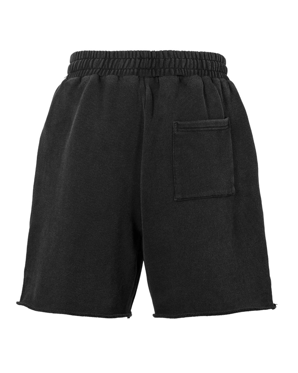 God Made Black Fleece Jogger Shorts for men