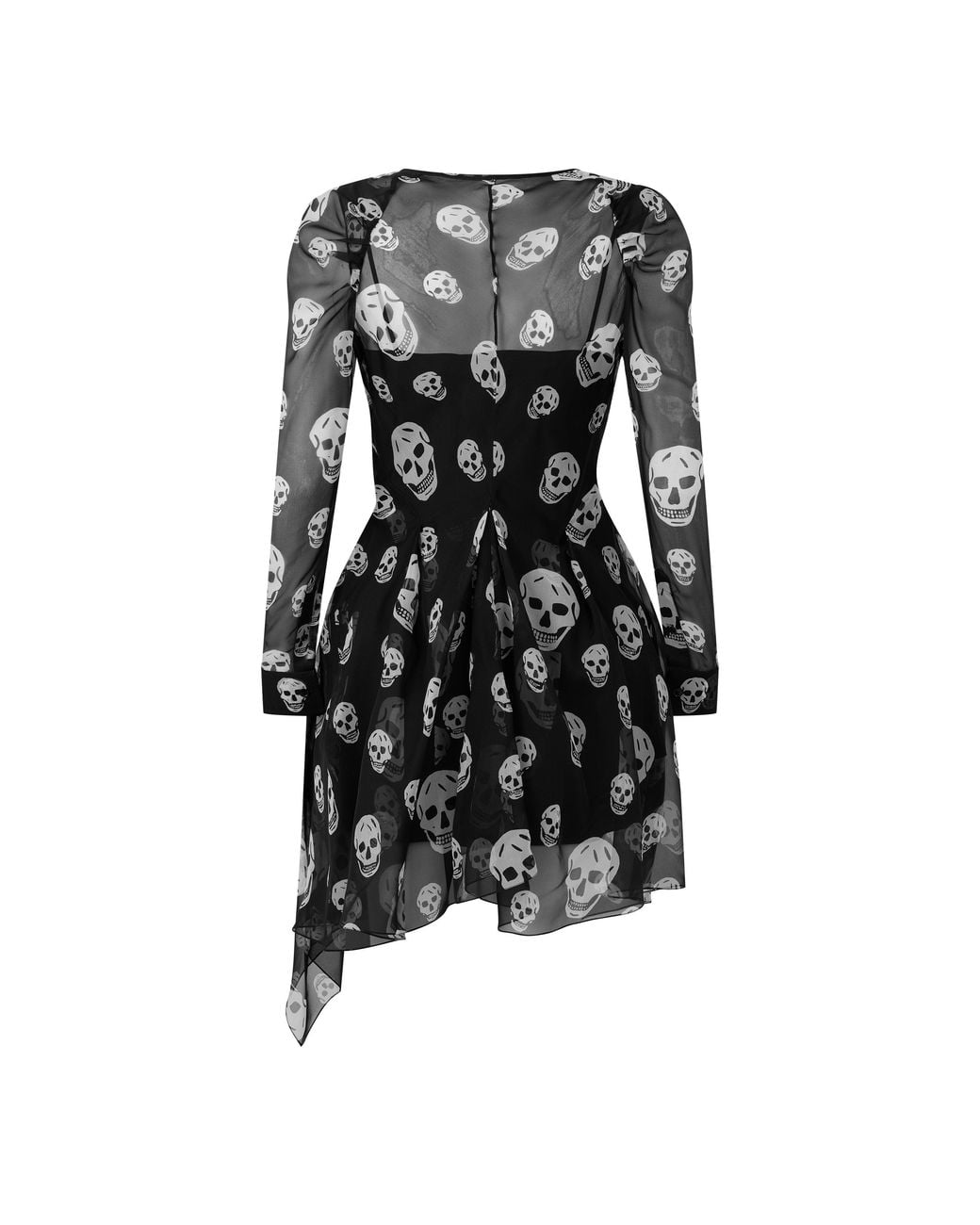 McQueen Black Alex Skull Prnt Wrp Ld63