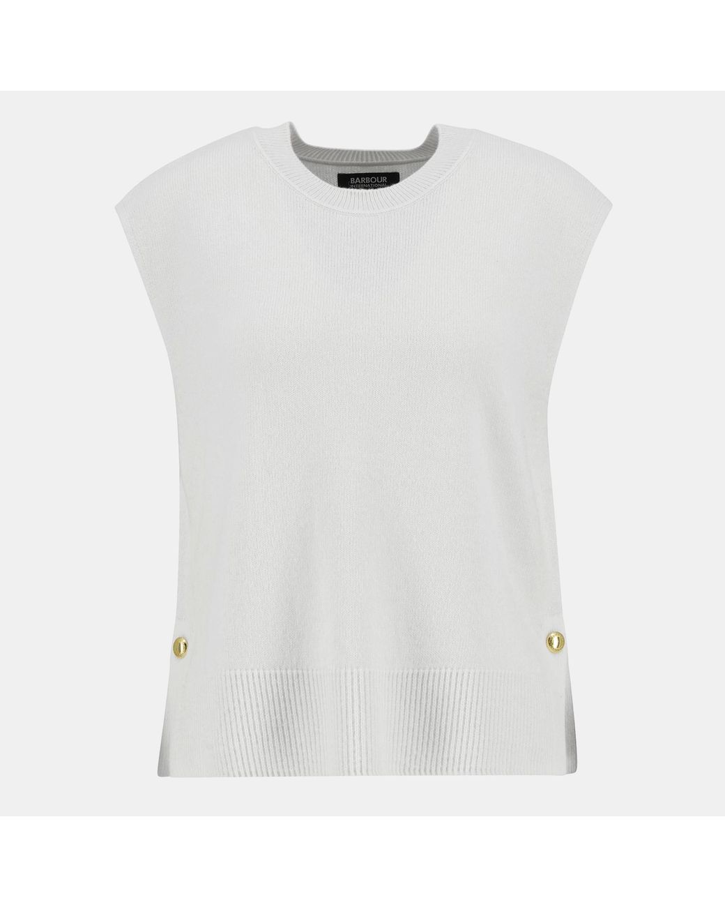 Barbour White Lana Sweater Vest