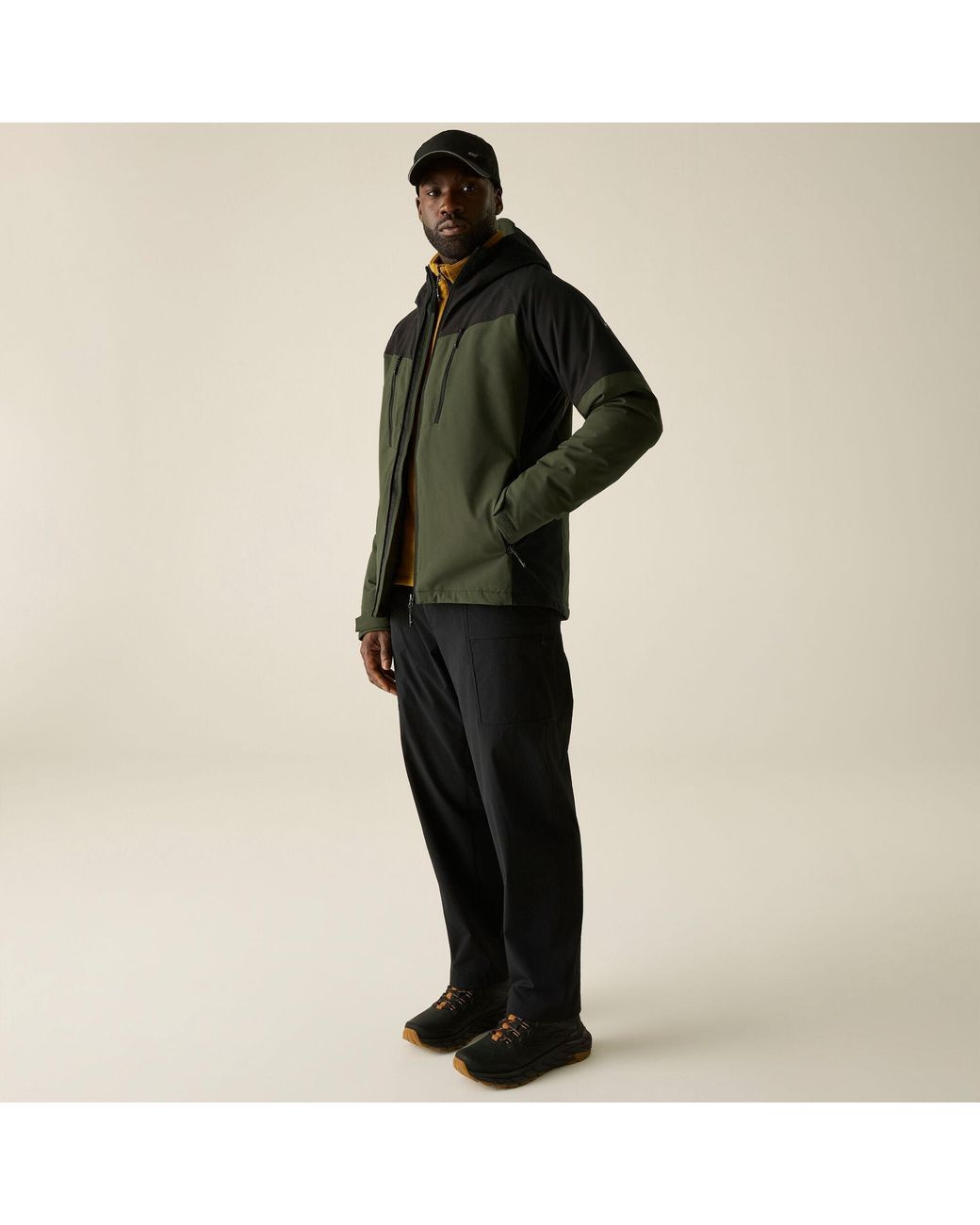 Regatta Black Highton Stretch Padded Waterproof Jacket for men