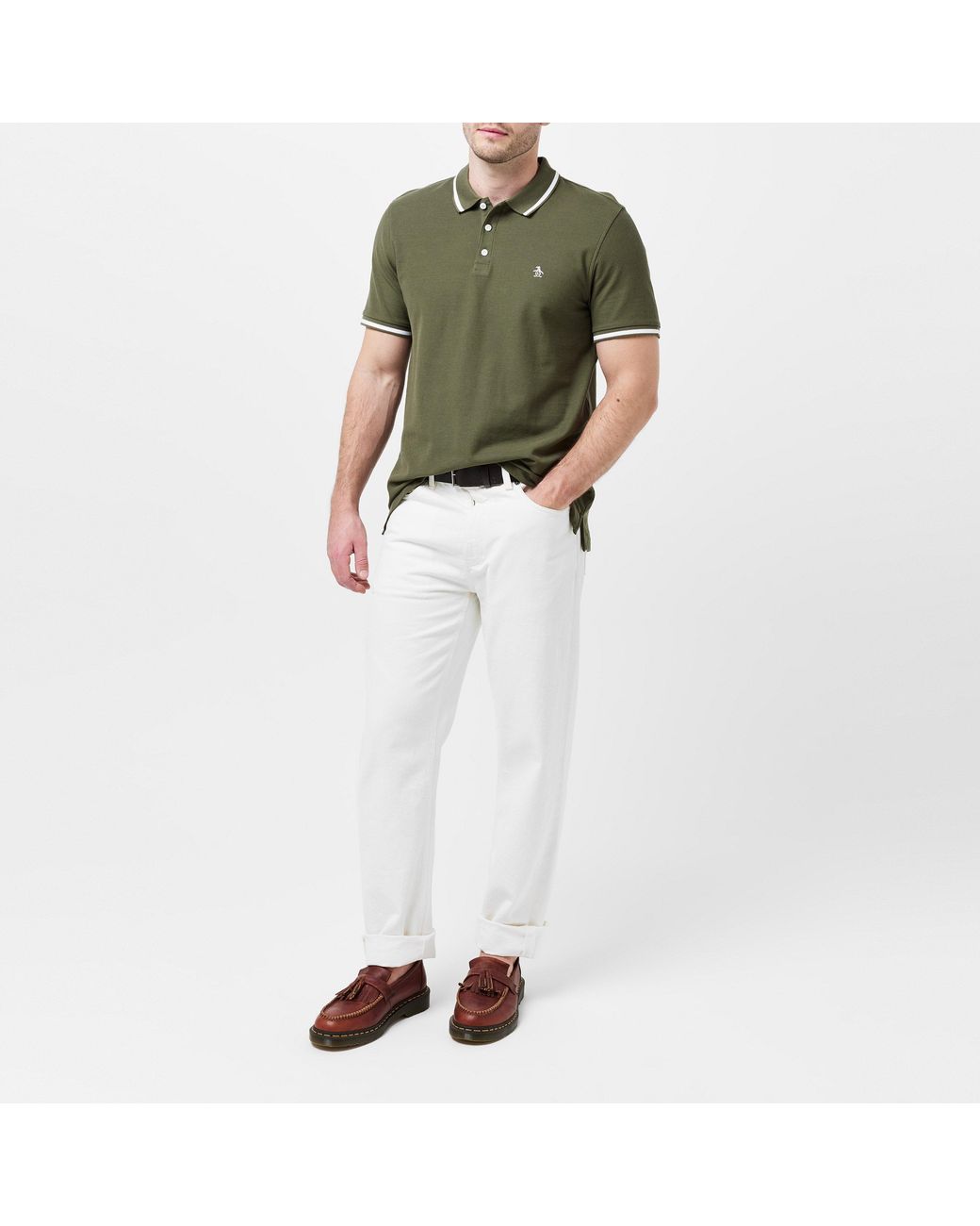 Original Penguin Green Op Tipped Polo Shirt for men