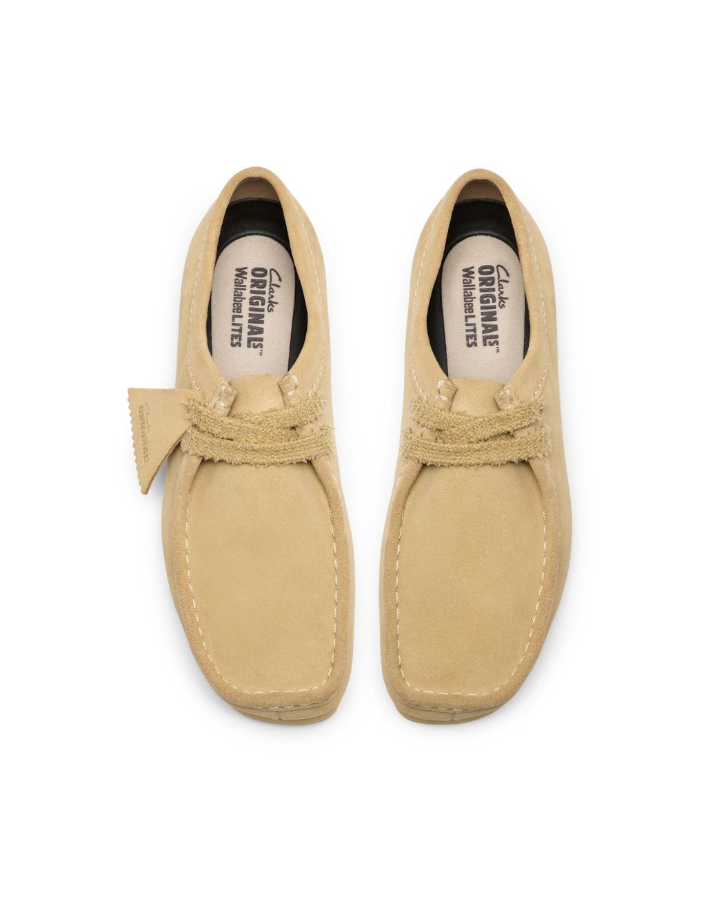 Clarks Natural Wallabee Lite Suede Moc-Toe Shoes
