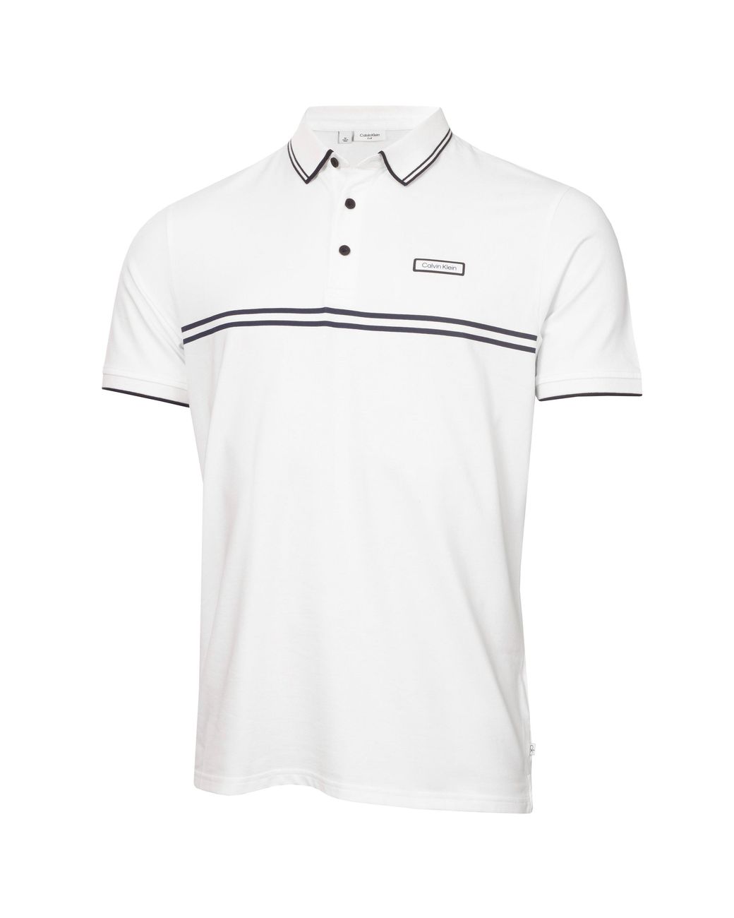 Calvin Klein White Short Sleeve Performance Polo Shirt for men