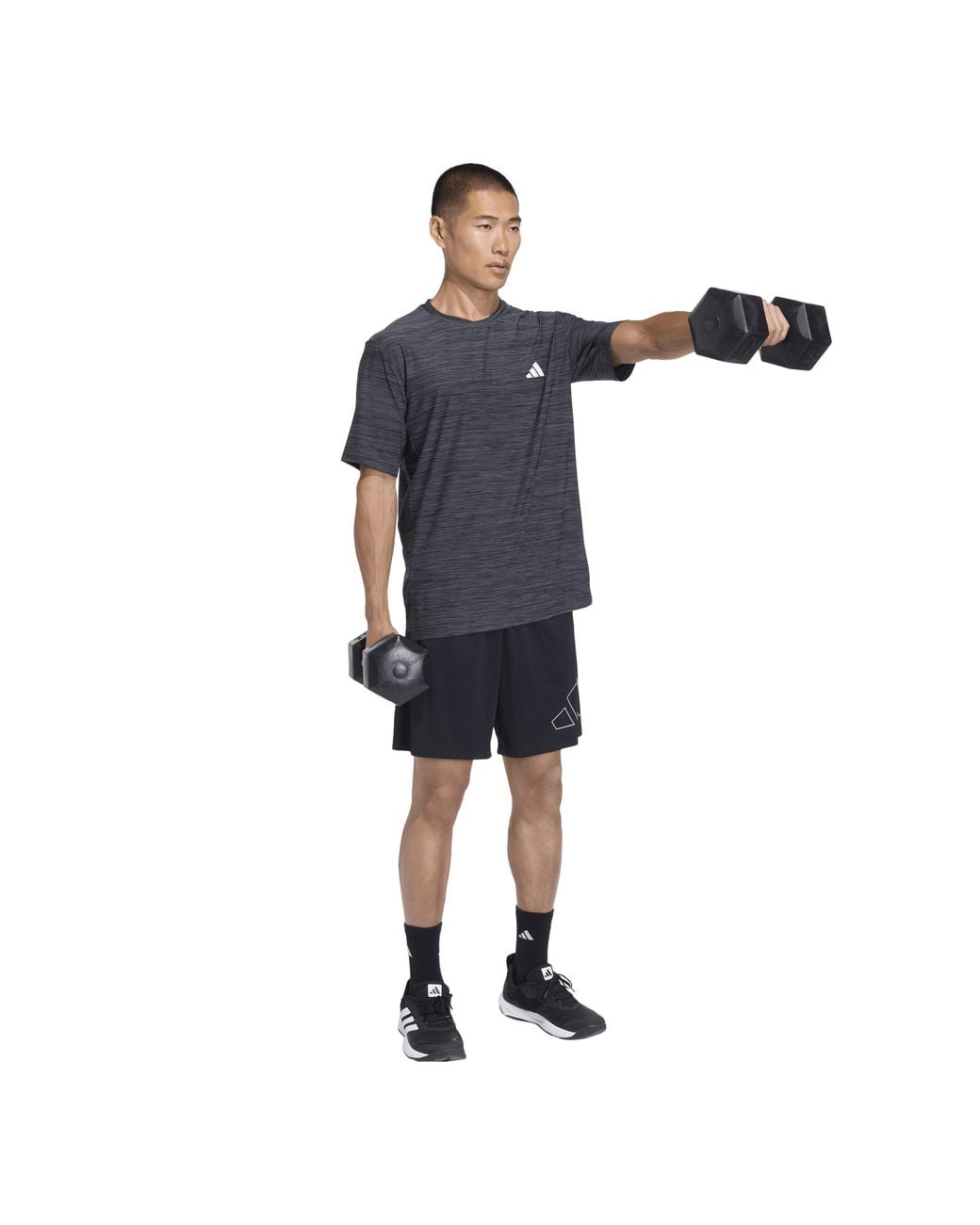 Adidas Black Train Essentials Stretch Training T-Shirt for men
