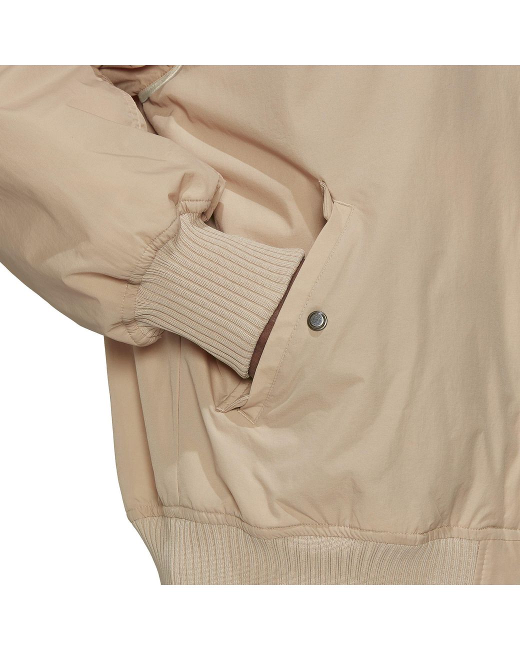 Adidas Originals Natural Long Sleeve Zip Bomber Jacket