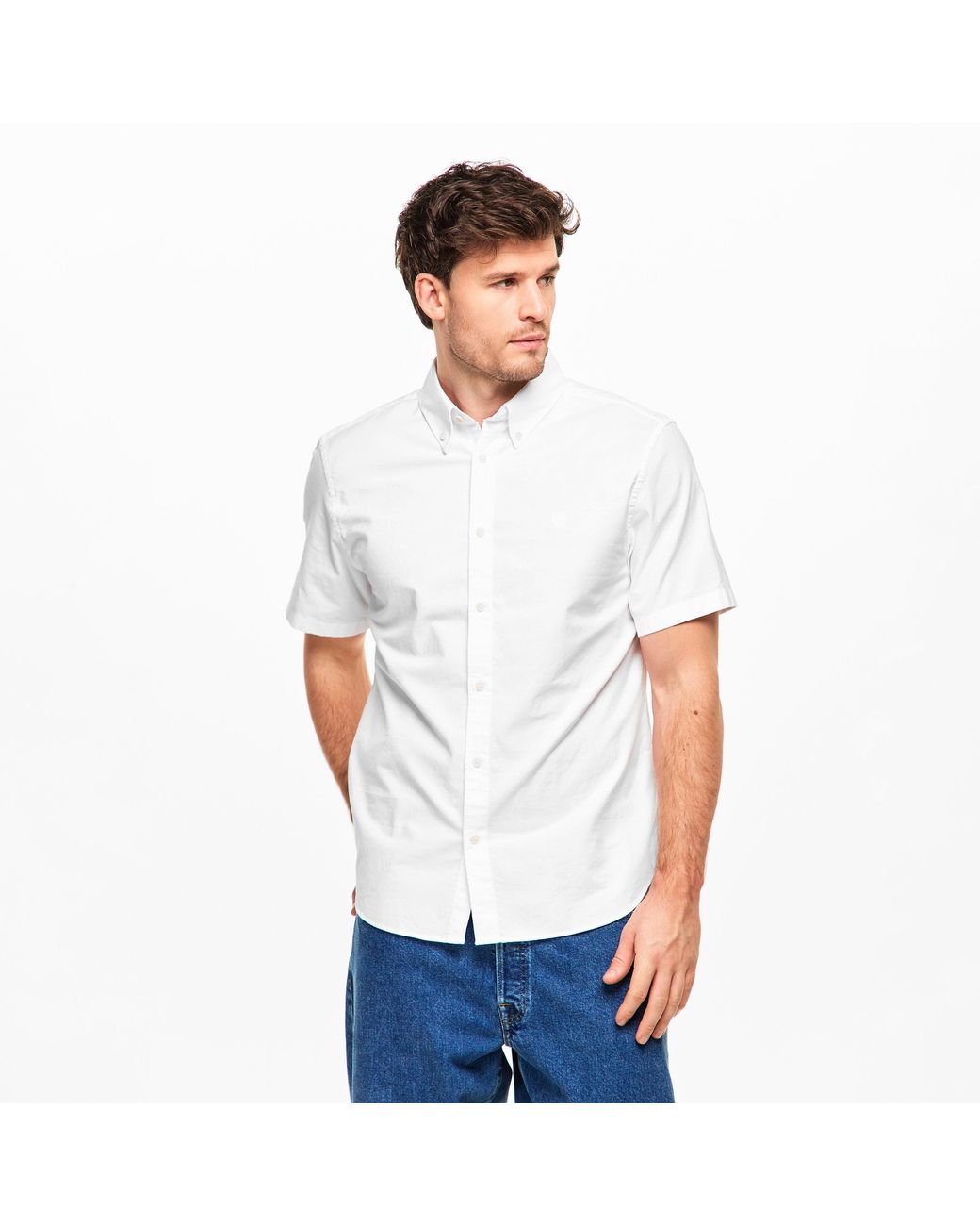 Belstaff White Short Sleeve Plain Shirt for men