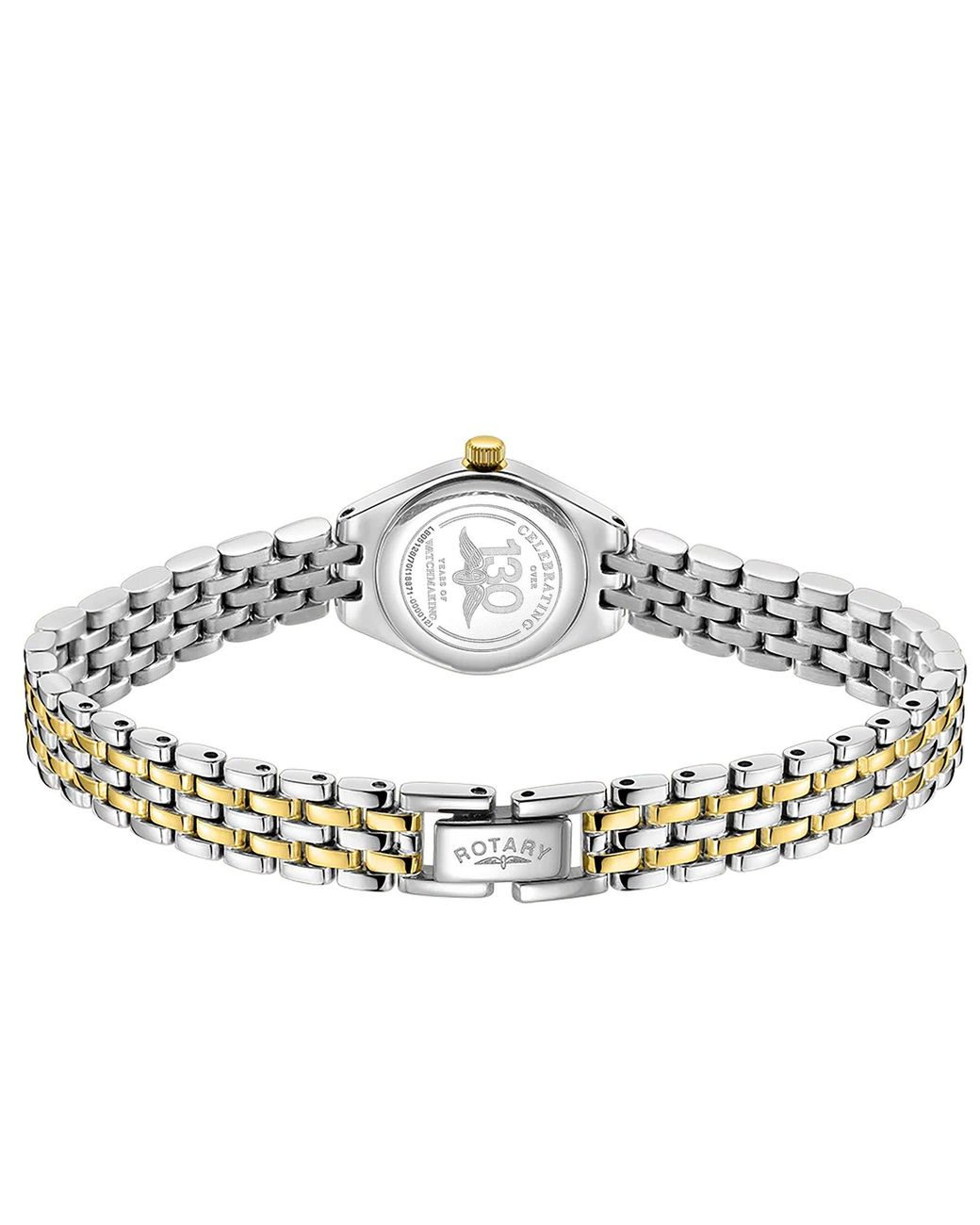 Rotary Metallic Ladies Cocktail Two Tone Ss Bracelet Watch
