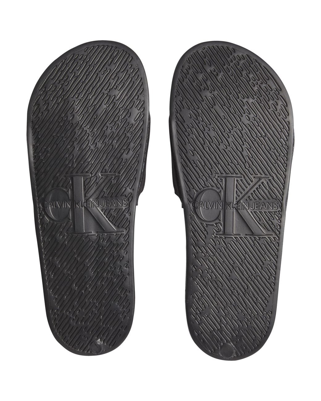 Calvin Klein Black Monogram Slide for men
