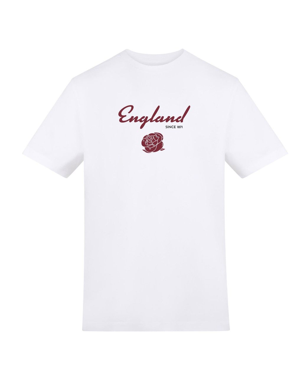 AWD White Adults Printed England Rugby Fan Tee