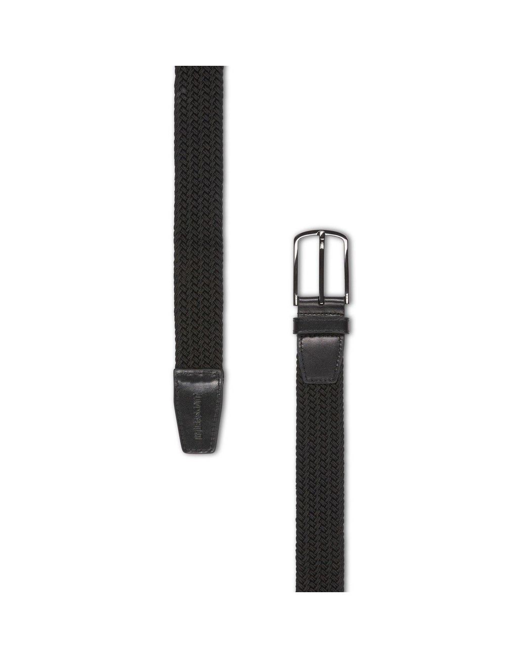 Lyle & Scott Black Woven Golf Belt for men