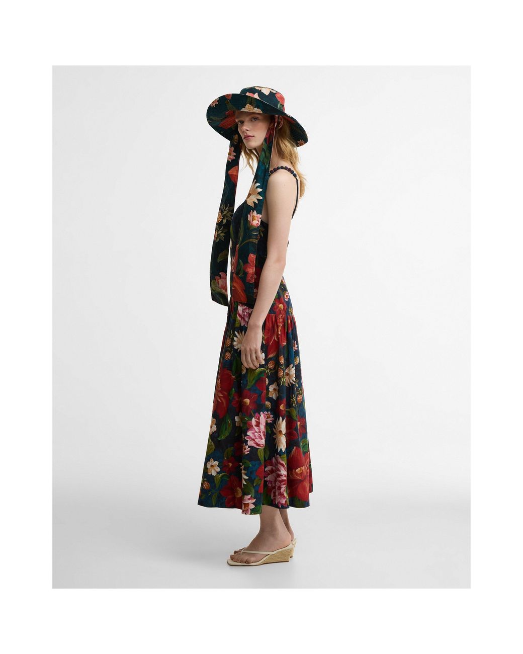 BARBOUR X FARM RIO Red Maxi Dress