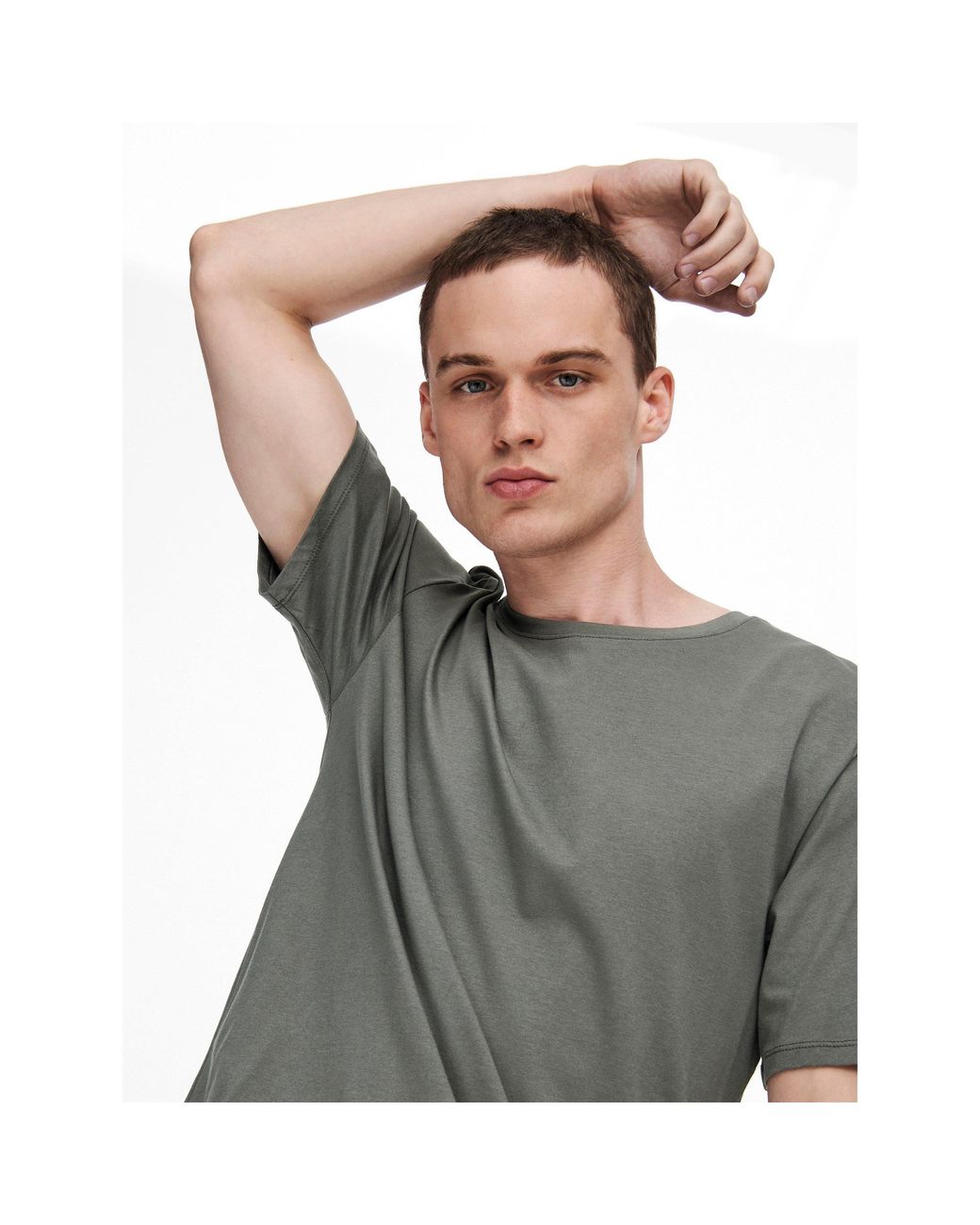 Only & Sons Gray Oversized T-Shirt for men