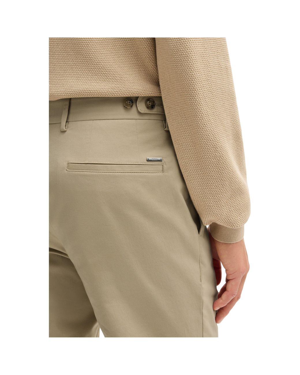 Boss Natural C-Genius-Dtl Slim Fit Trousers for men