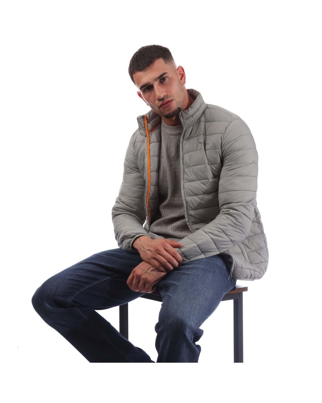 Aquascutum Gray Long Sleeve Medium Puffer Jacket for men