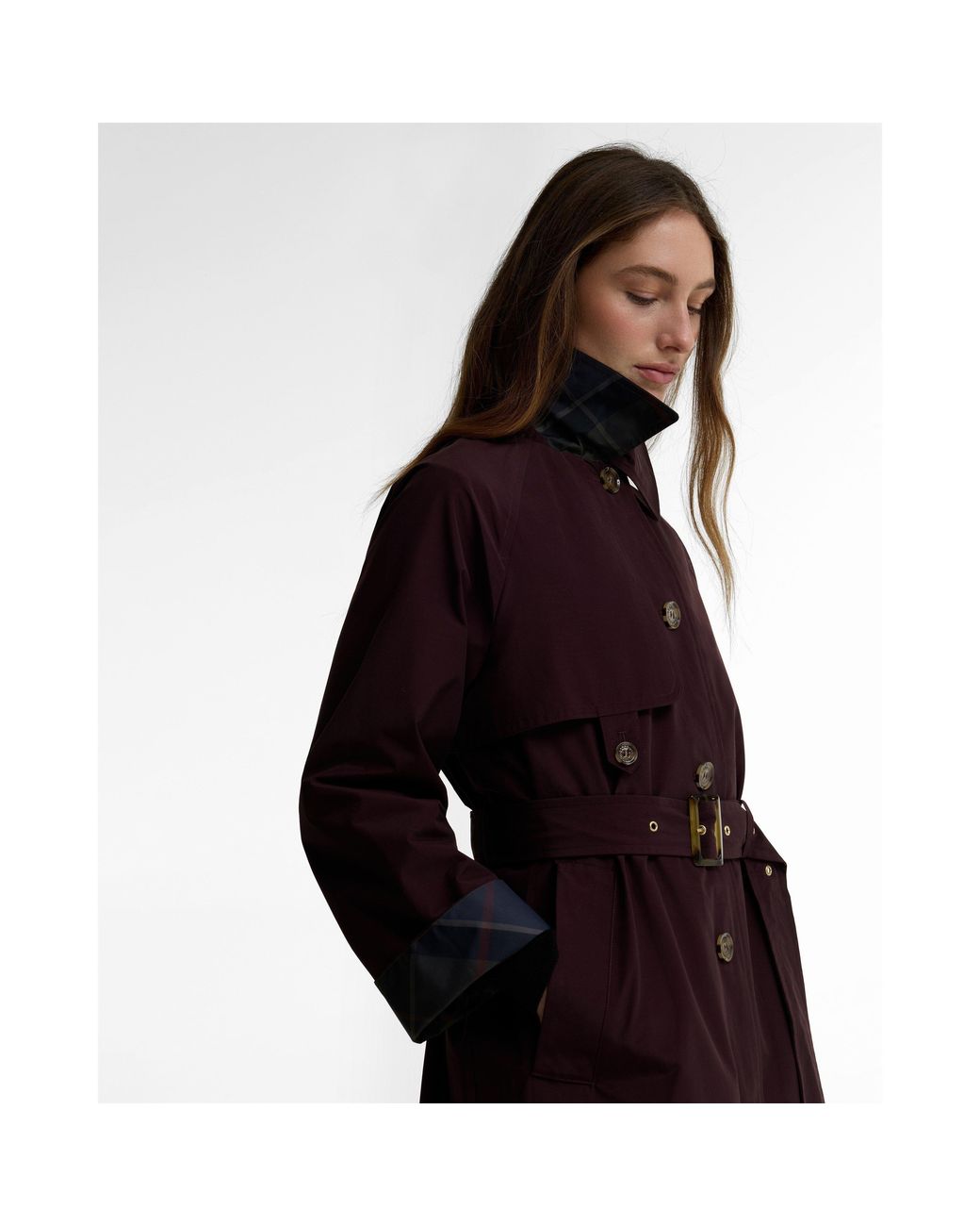 Barbour Black Antonella Modern Heritage Showerproof Trench Coat