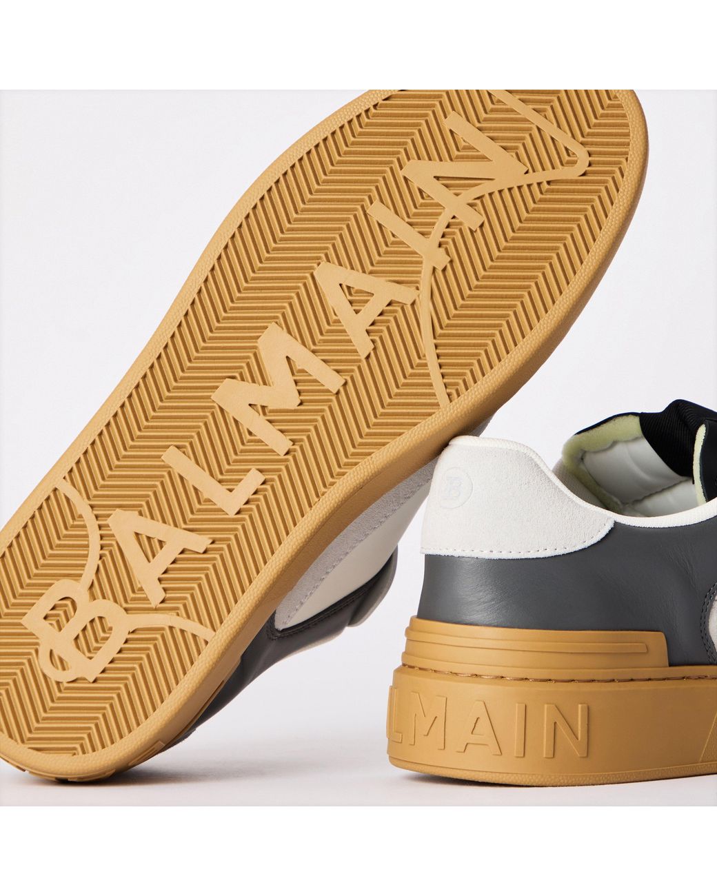 Balmain Blue B Court Flip Low-Top Trainers for men