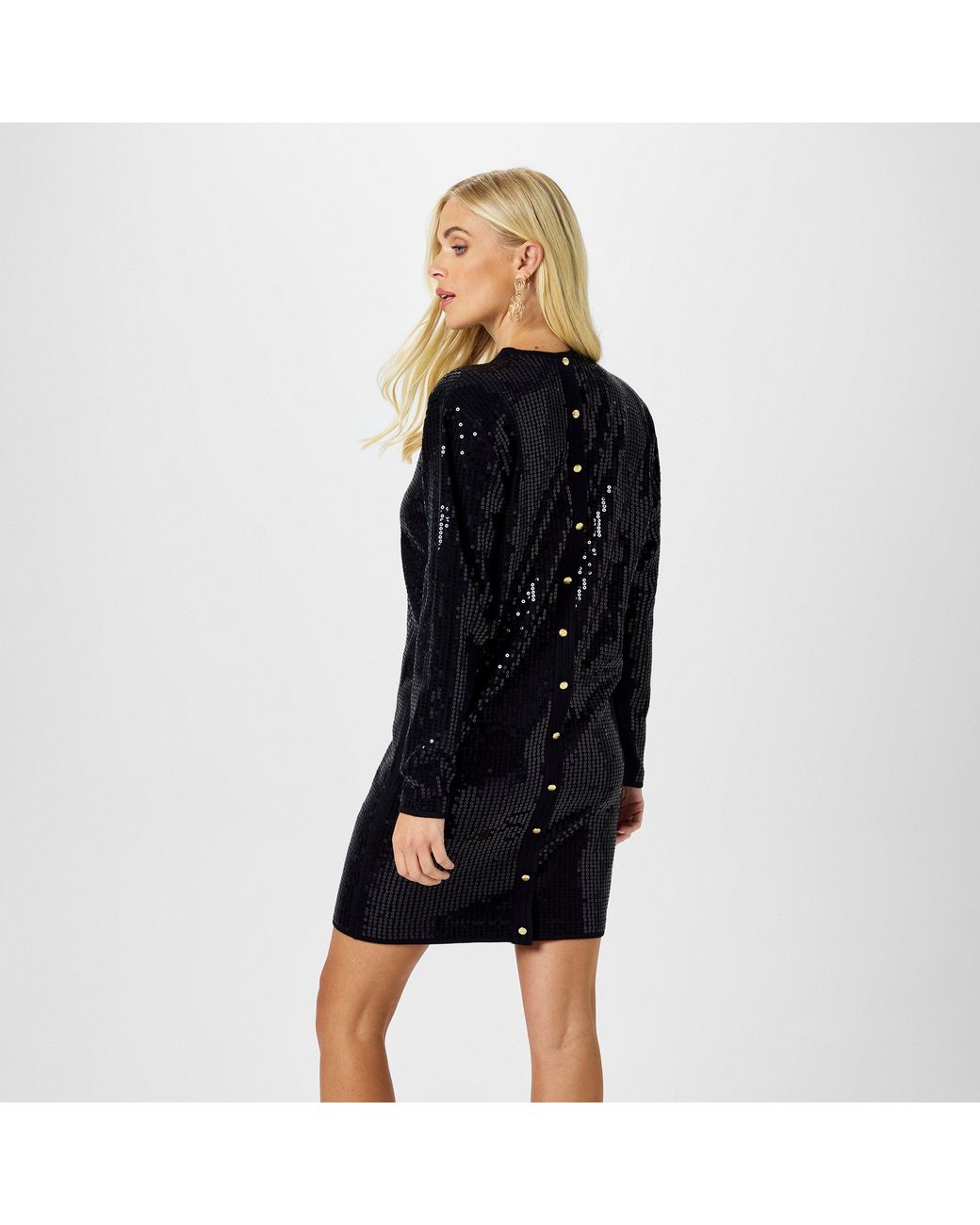 Biba Black Sequin Tunic Dress