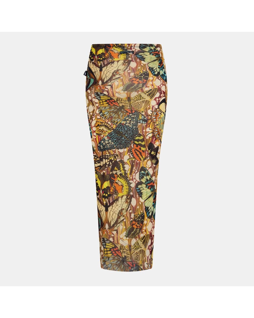 Jean Paul Gaultier Metallic Papillon Maxi Skirt