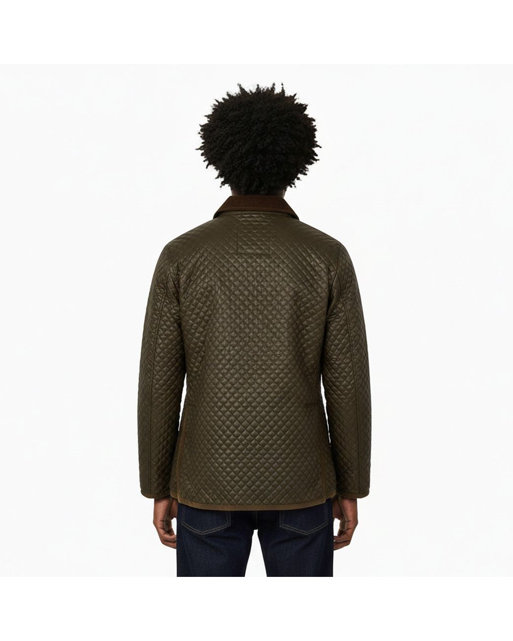 Criminal Damage Green Player Quilted Jacket for men