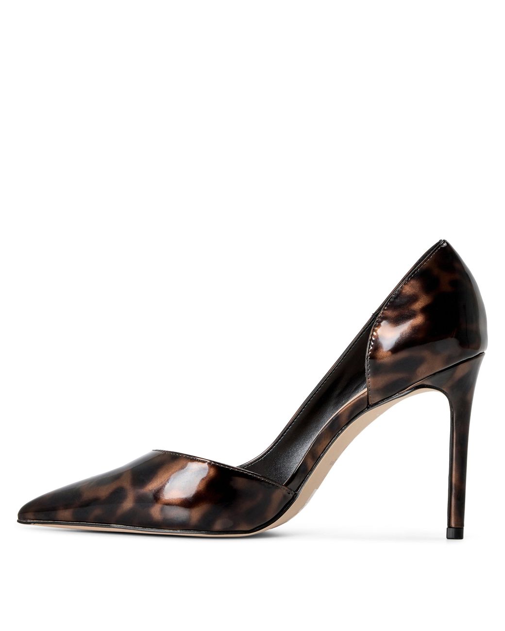 Dune Black Chicagos Pointed-Toe Leather Stiletto Heels