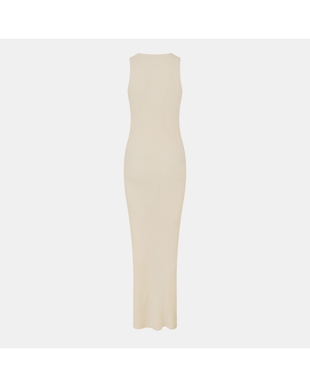 Jack Wills White Knitted Maxi Racer Dress