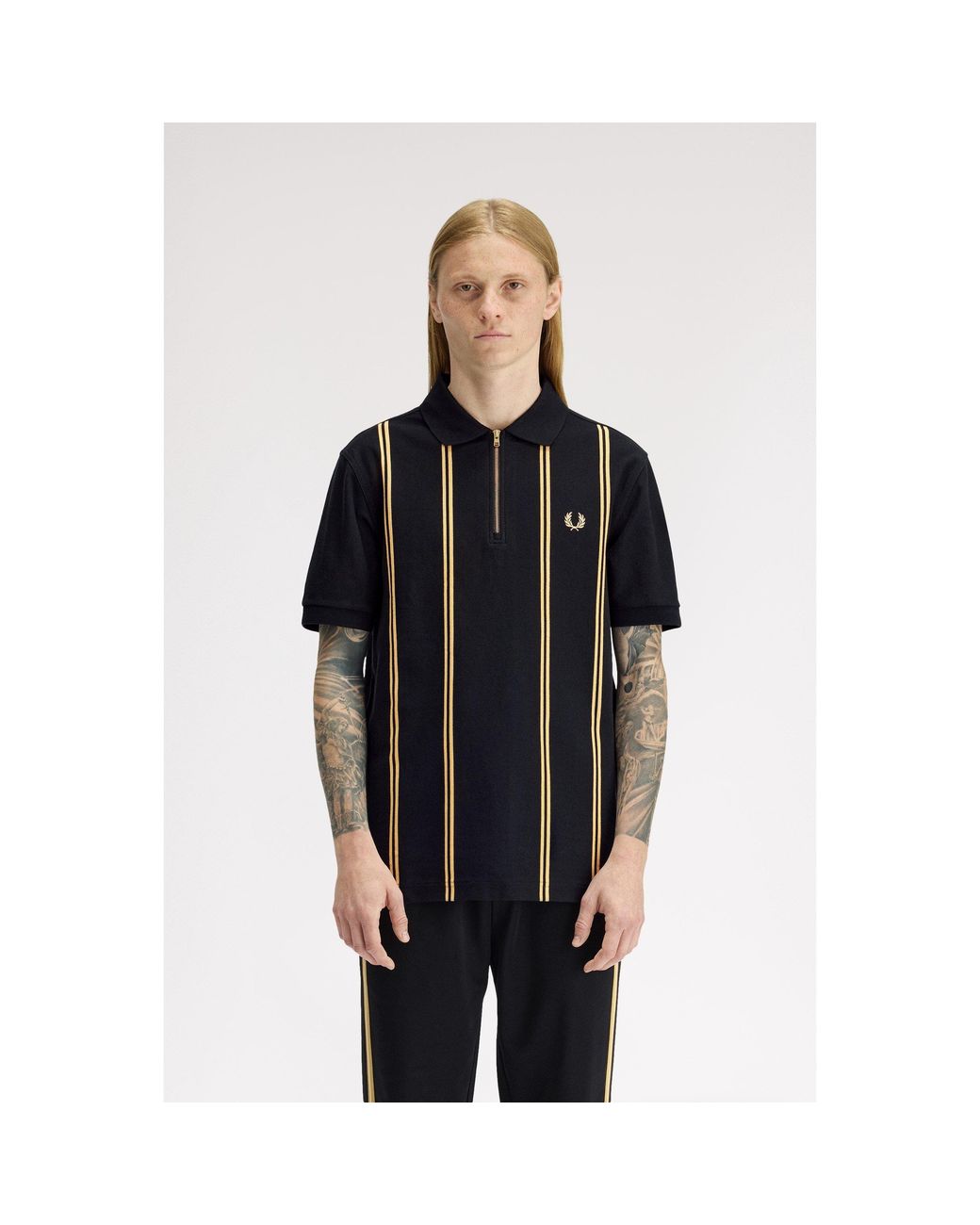 Fred Perry Black Short Sleeve Polo Shirt for men