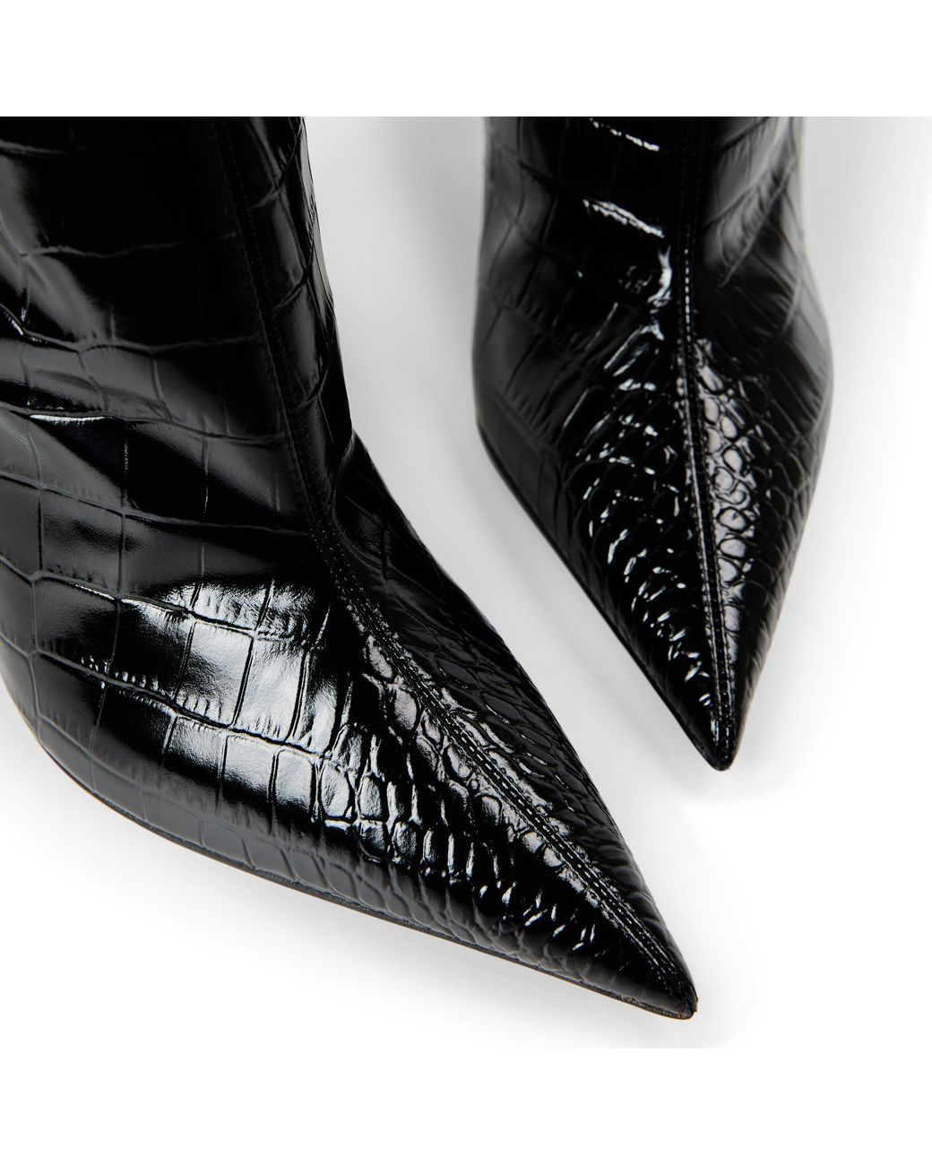 Paris Texas Black Vera 105 Leather Heeled Ankle Boots
