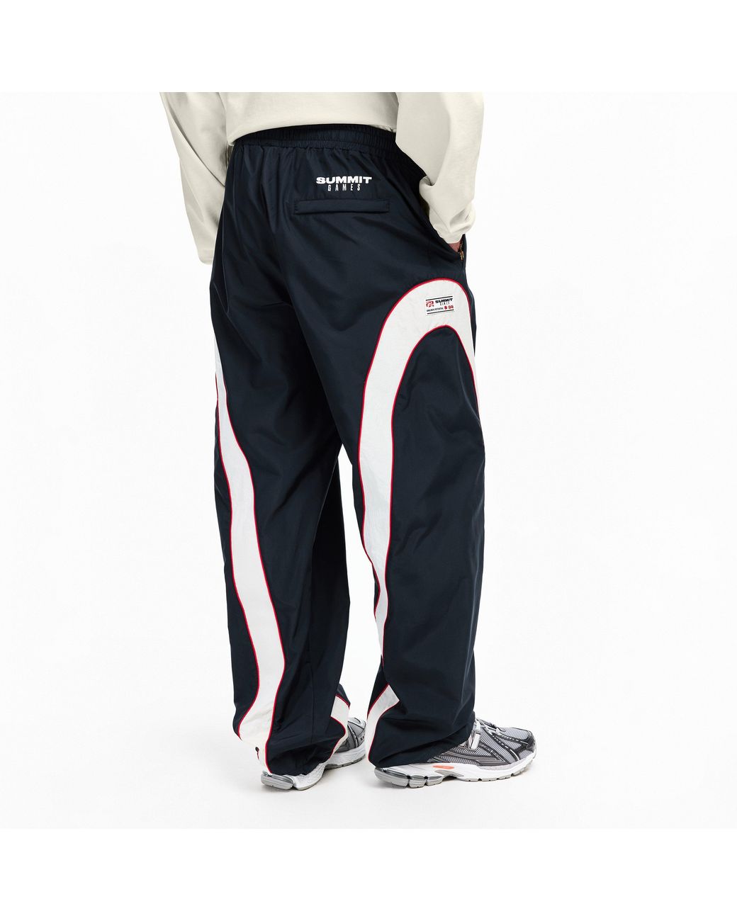 SUMMER GAMES Blue Contrast Track Open Hem Woven Tracksuit Jogger for men