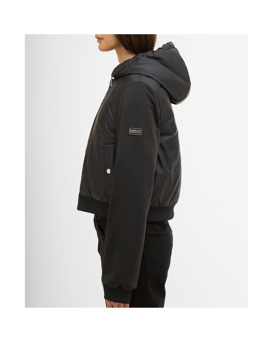 Barbour Black Equinox Quilted Sweatshirt