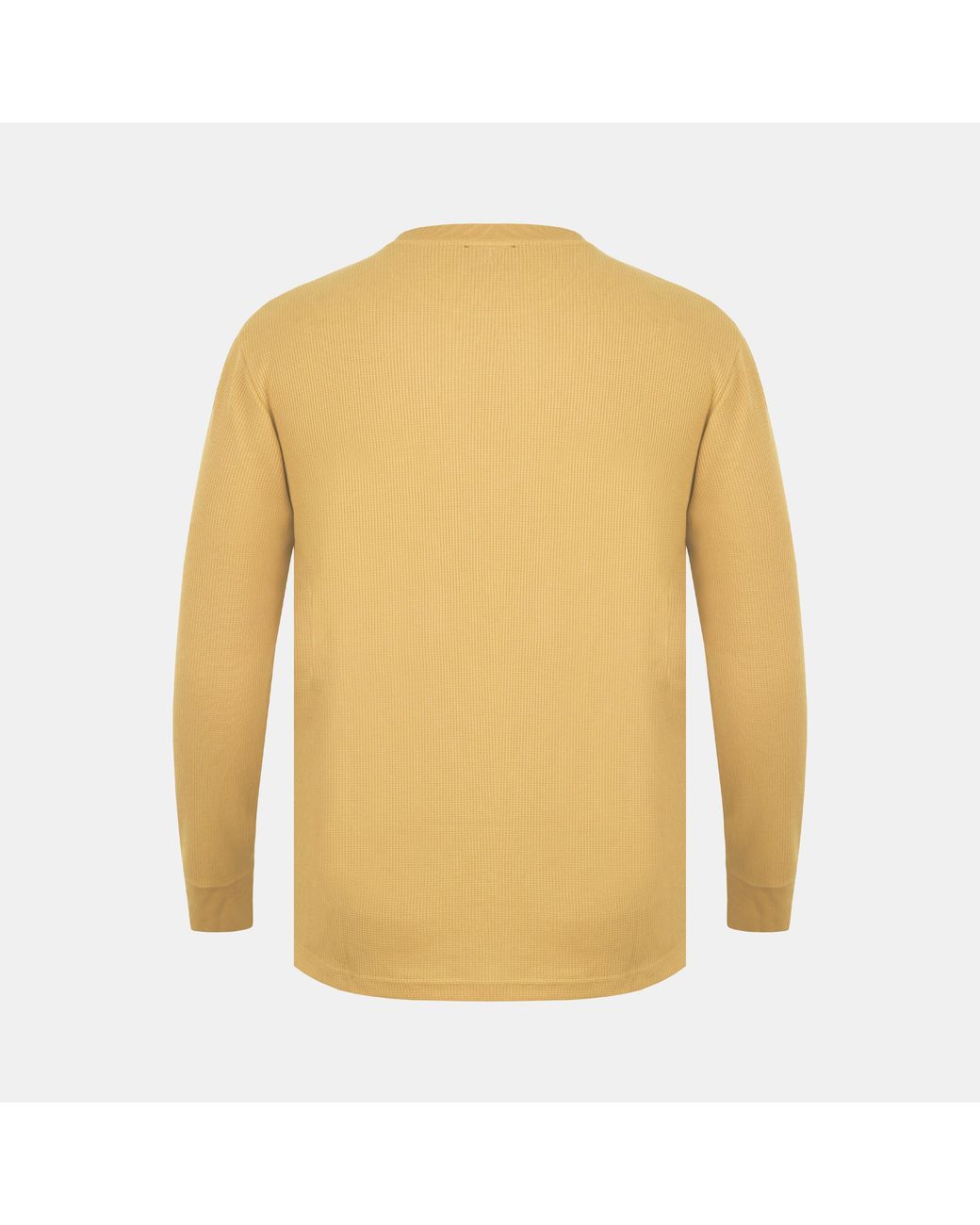 Fabric Yellow Regular Fit Waffle T-Shirt for men