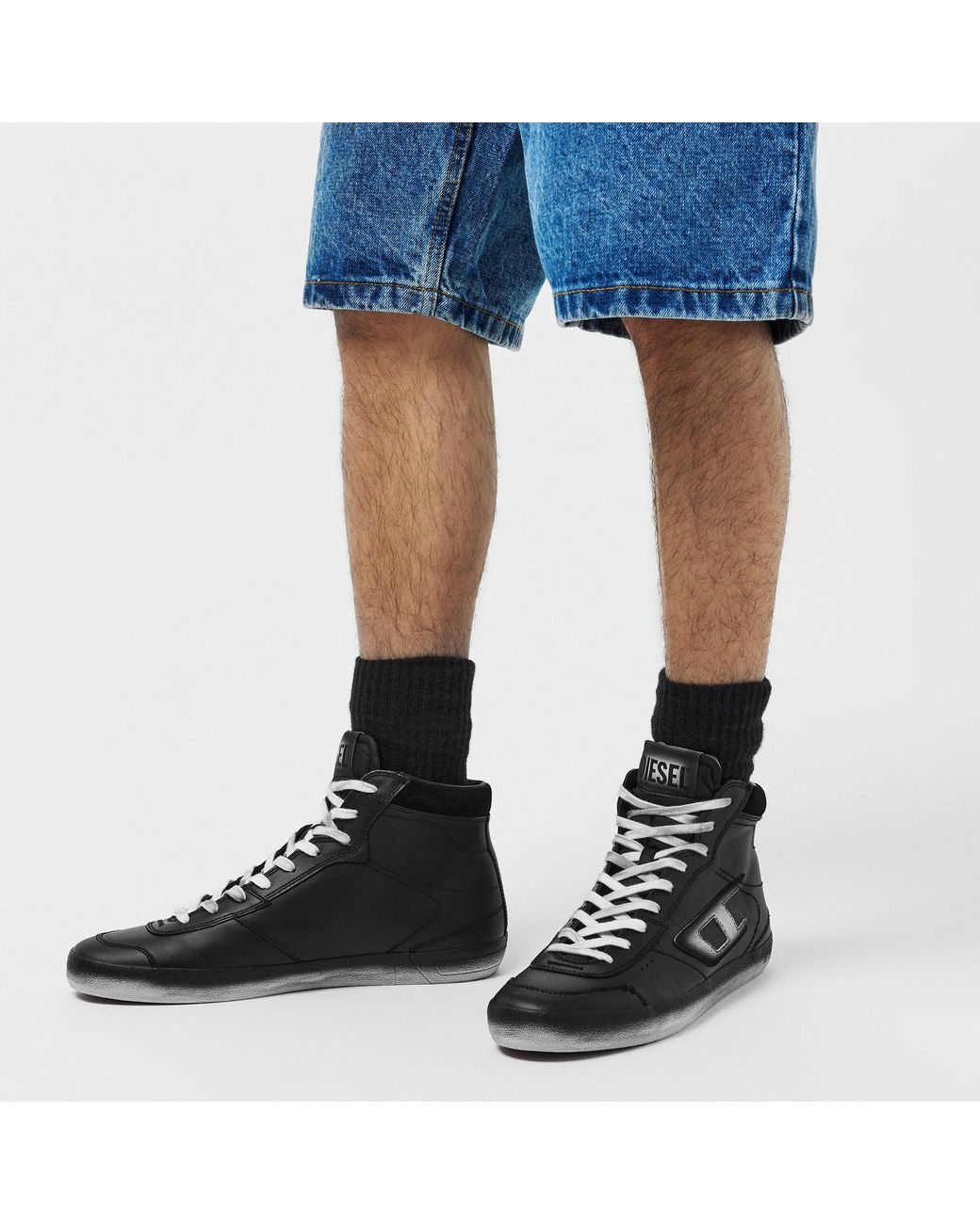 DIESEL Black Chunky Trainers for men