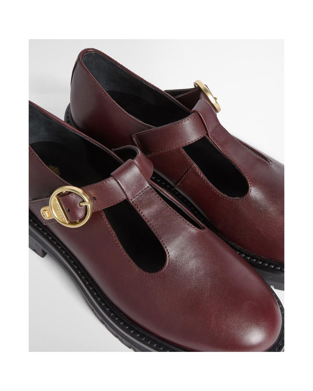 Barbour Brown Ryton Leather Mary Janes
