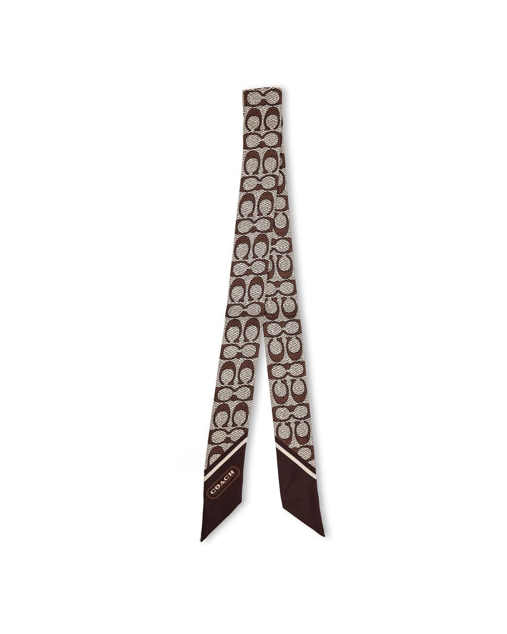COACH Metallic Signature C Printed Silk Skinny