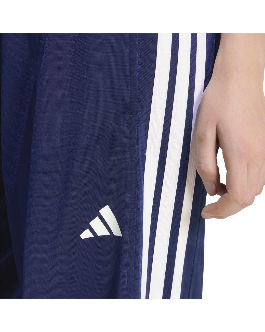 Adidas Blue Wl Polyester Relaxed-Fit Track Pants