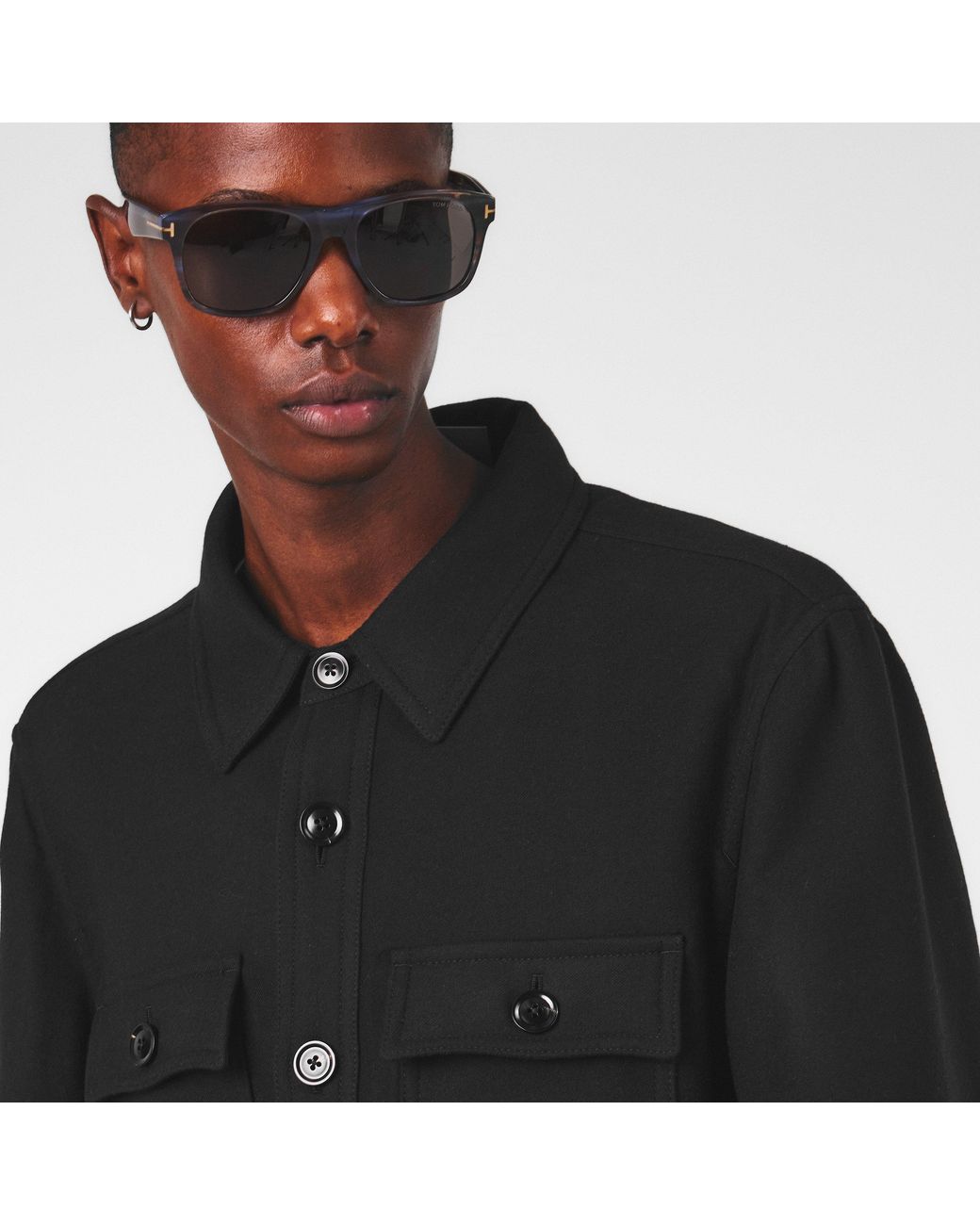 Tom Ford Black Structured Overshirt for men