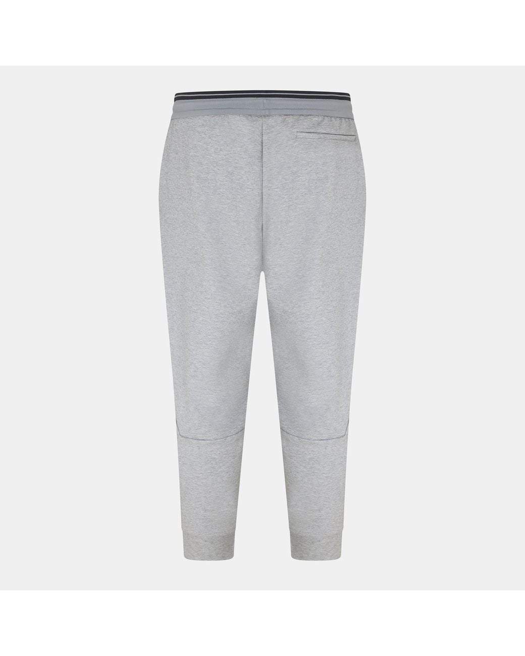 Boss Gray Soft Cotton-Blend Jogging Bottoms for men