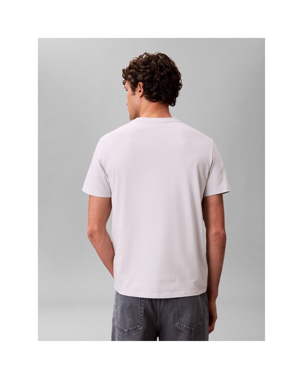 Calvin Klein White Ckj Woven Box Regular Fit T-Shirt for men
